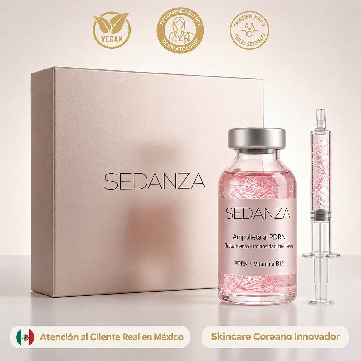 Ampolleta al PDRN SEDANZA con jeringa cosmetica