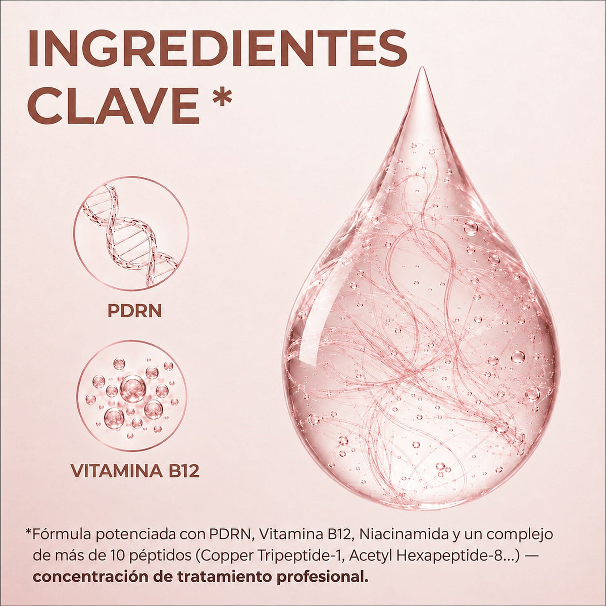 Ingredientes clave: PDRN y Vitamina B12