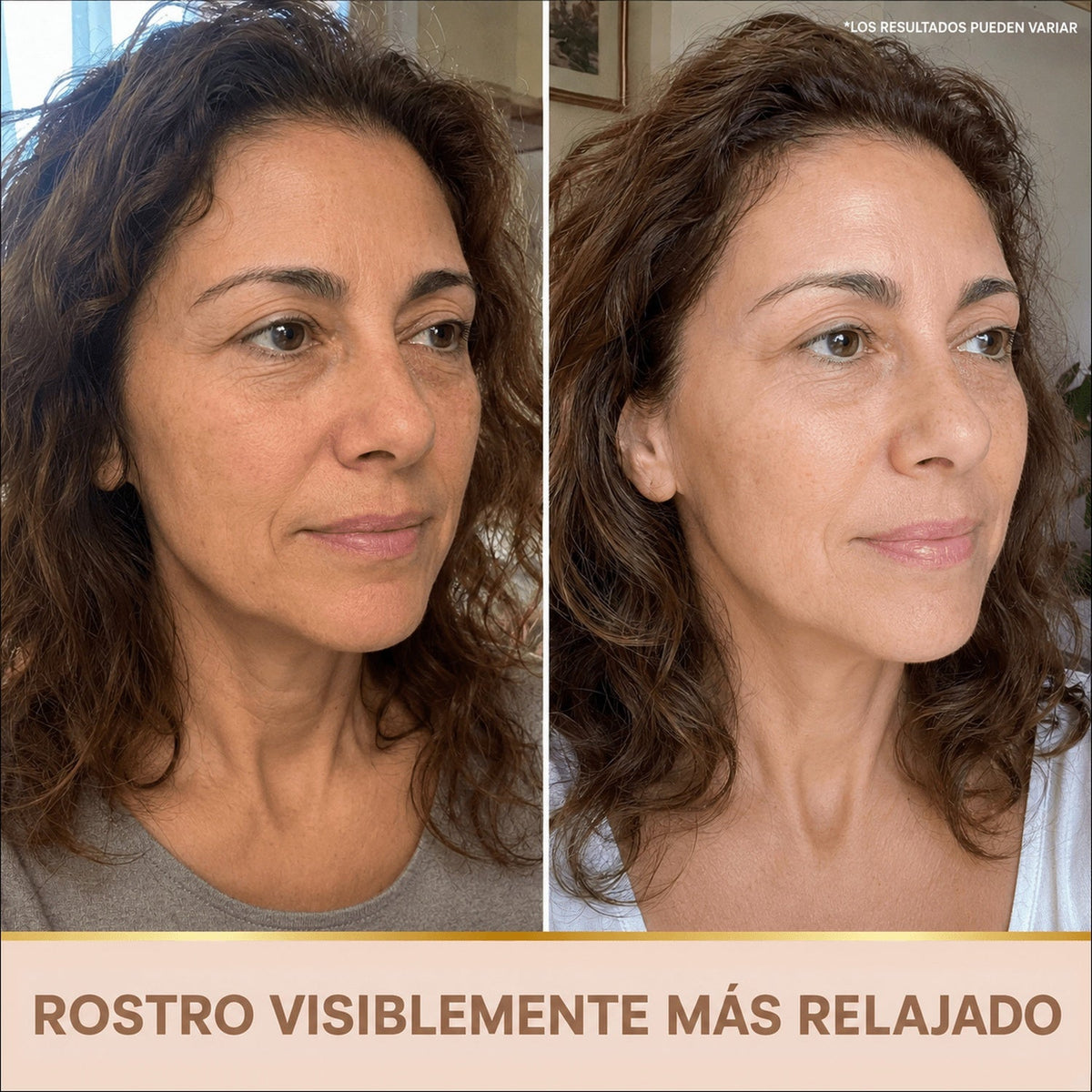 Rostro visiblemente mas relajado